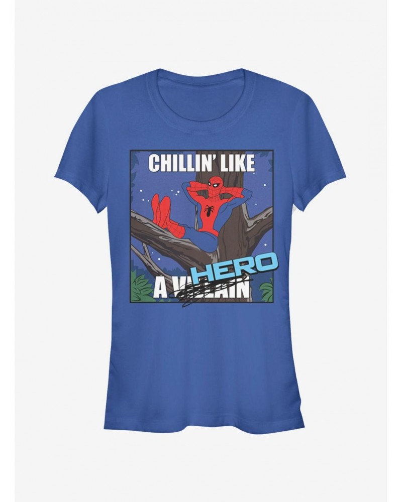 Marvel Spider-Man Chillin Hero Girls T-Shirt $8.57 T-Shirts