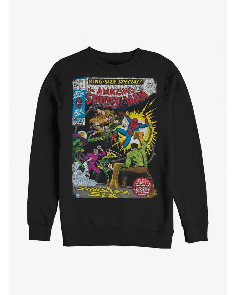 Marvel Spider-Man The Sinister Six Comic Crewneck $12.40 Crewnecks