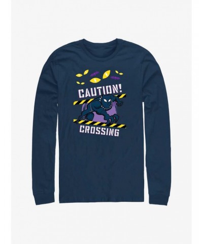 Marvel Black Panther Caution Crossing Long-Sleeve T-Shirt $7.90 T-Shirts