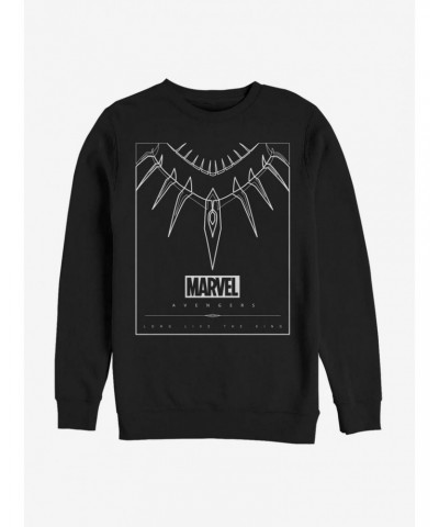 Marvel Black Panther Panther Necklace Sweatshirt $10.33 Sweatshirts