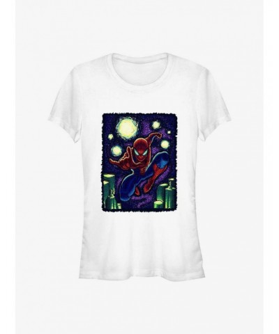 Marvel Spider-Man Starry New York Girls T-Shirt $6.77 T-Shirts