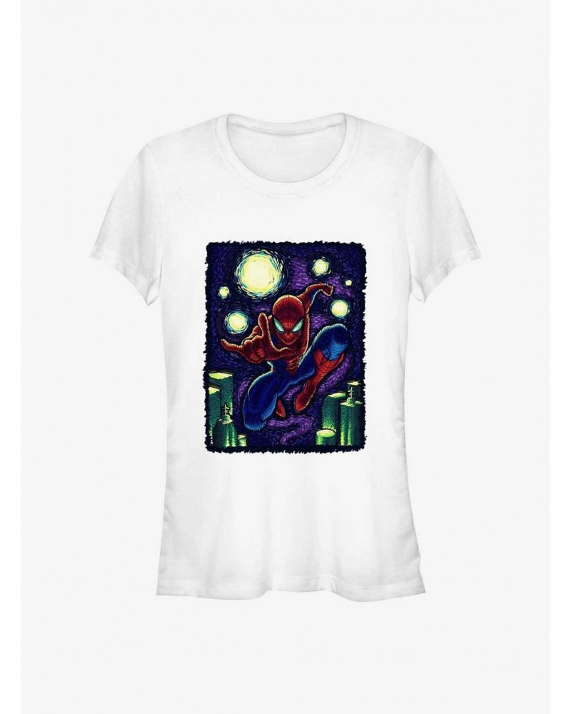 Marvel Spider-Man Starry New York Girls T-Shirt $6.77 T-Shirts