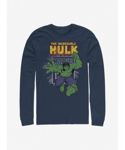 Marvel The Hulk Stamp Long-Sleeve T-Shirt $12.37 T-Shirts