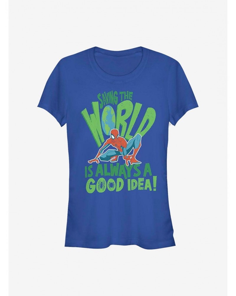 Marvel Spider-Man Spider World Girls T-Shirt $5.98 T-Shirts