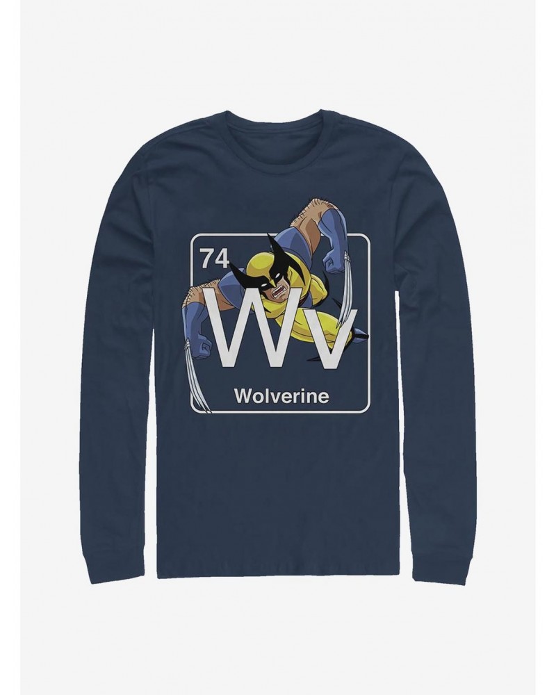 Marvel Wolverine Periodic Wolverine Long-Sleeve T-Shirt $11.58 T-Shirts