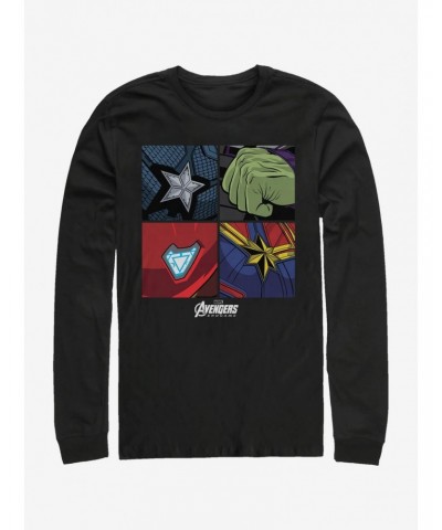 Marvel Avengers Endgame Hero Emblems Long-Sleeve T-Shirt $12.90 T-Shirts