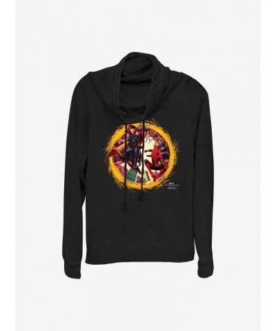 Marvel Spider-Man Spidey Doctor Strange Portal Cowlneck Long-Sleeve Girls Top $14.37 Tops