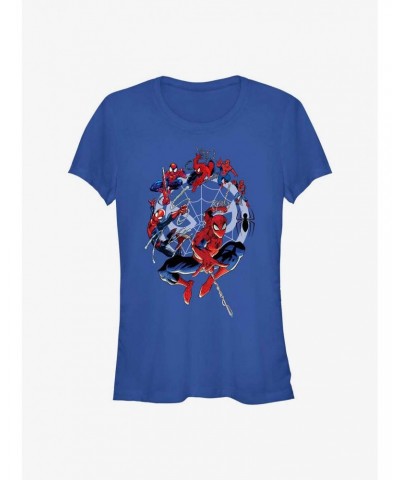 Marvel Spider-Man 60th Anniversary Spidey Web Evolution Girls T-Shirt $5.98 T-Shirts