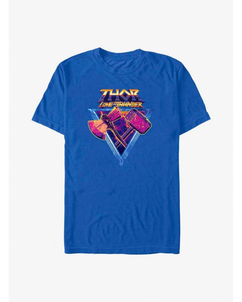 Marvel Thor: Love and Thunder Mjolnir and Stormbreaker T-Shirt $5.93 T-Shirts