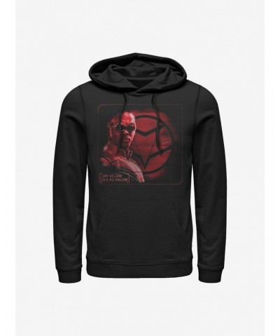 Marvel The Falcon And The Winter Soldier Falcon Profile Hoodie $12.93 Hoodies