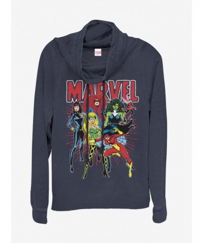 Marvel Marvel Women Cowl Neck Long-Sleeve Girls Top $15.80 Tops