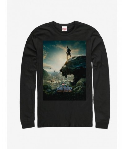 Marvel Black Panther Overlooking Panther Long-Sleeve T-Shirt $13.16 T-Shirts