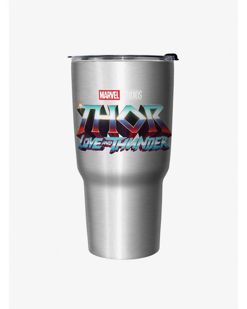 Marvel Thor: Love and Thunder Logo Travel Mug $10.52 Mugs