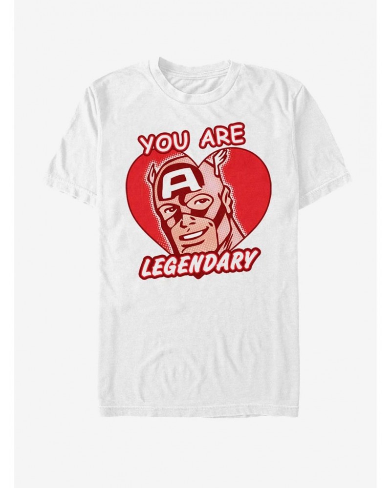 Marvel Captain America Legendary Heart T-Shirt $8.03 T-Shirts