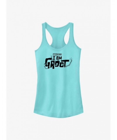 Marvel Guardians Of The Galaxy I Am Groot Tree Logo Girls Tank $8.96 Tanks