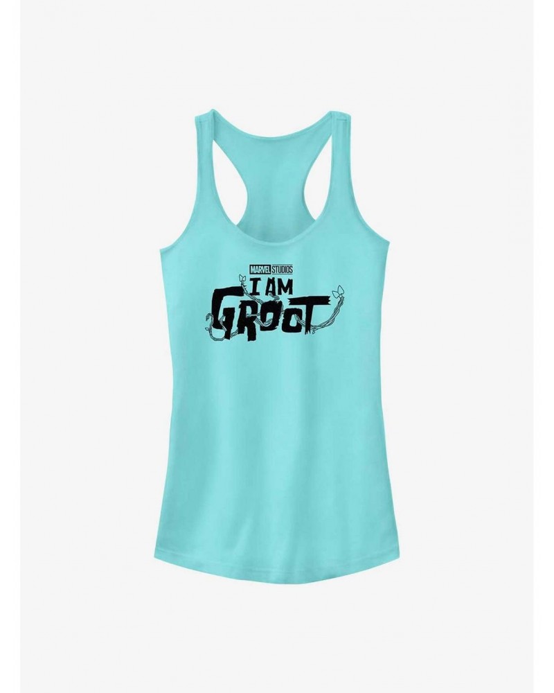 Marvel Guardians Of The Galaxy I Am Groot Tree Logo Girls Tank $8.96 Tanks