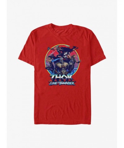 Marvel Thor: Love And Thunder Group Emblem T-Shirt $8.22 T-Shirts