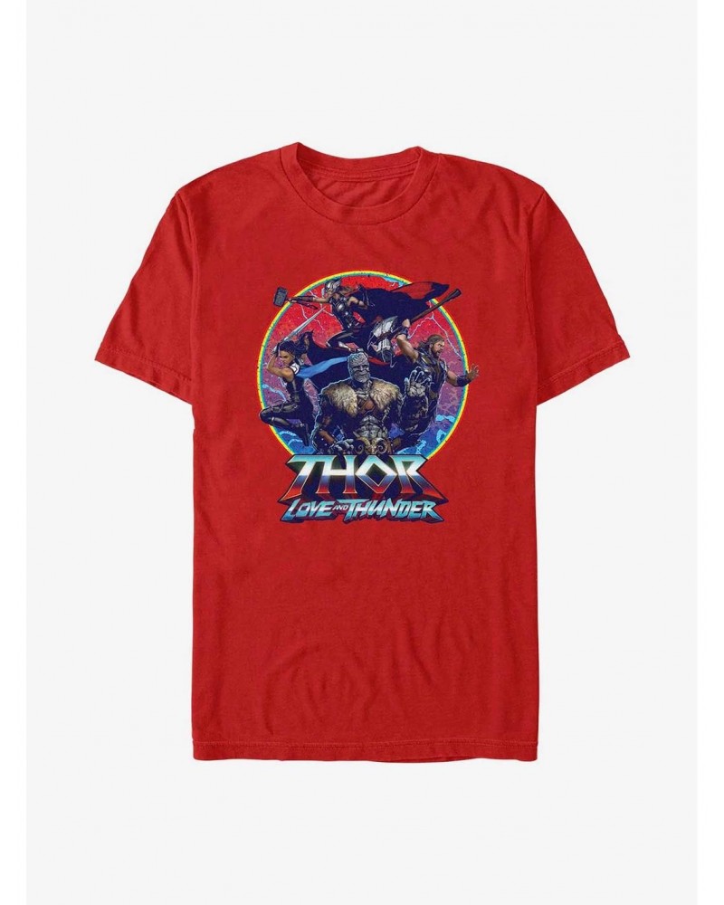 Marvel Thor: Love And Thunder Group Emblem T-Shirt $8.22 T-Shirts