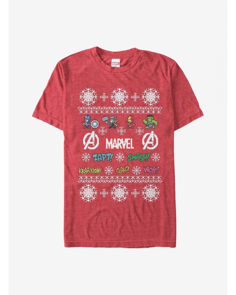 Marvel Avengers Pixel Holiday T-Shirt $6.69 T-Shirts