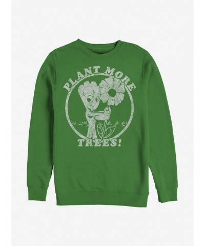 Marvel Guardians Of The Galaxy Groot Plant More Trees Crew Sweatshirt $13.58 Sweatshirts