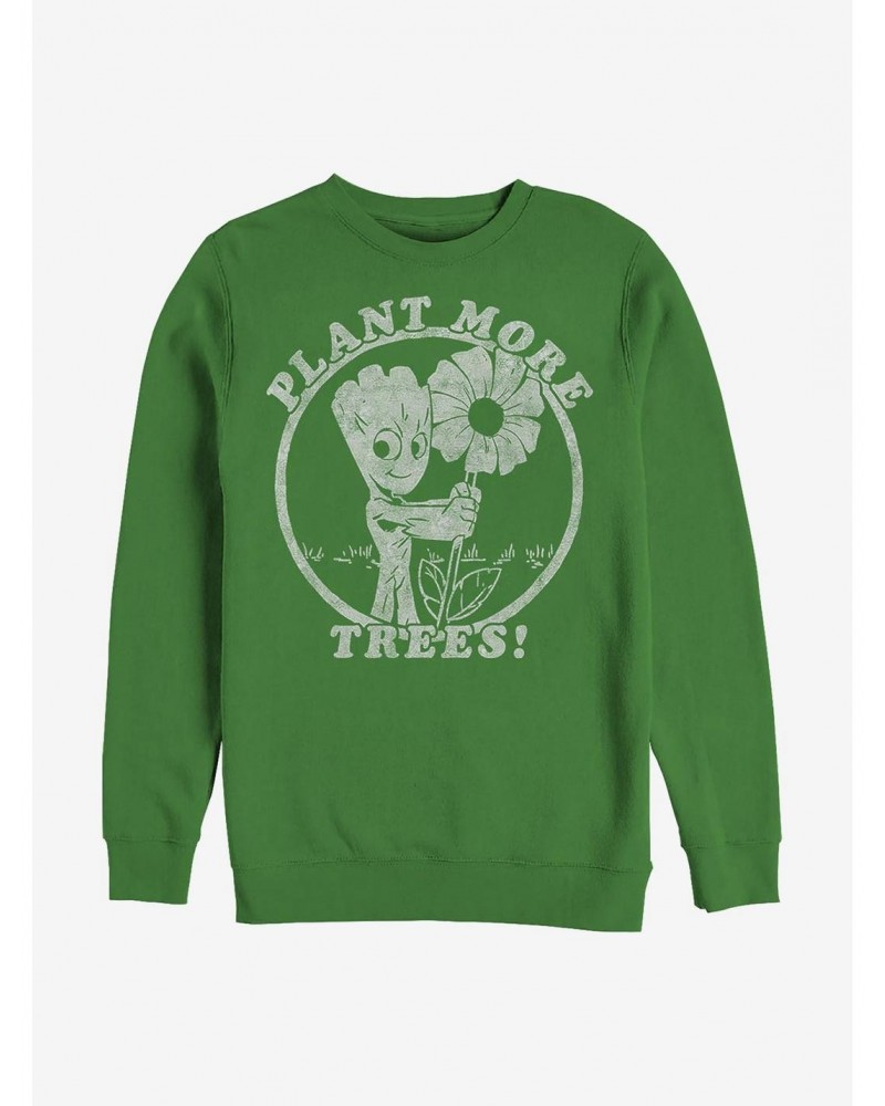 Marvel Guardians Of The Galaxy Groot Plant More Trees Crew Sweatshirt $13.58 Sweatshirts