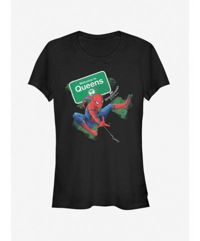 Marvel Spider-Man Homecoming Welcome to Queens Girls T-Shirt $9.96 T-Shirts