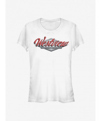 Marvel WandaVision Westview Sign Girls T-Shirt $8.57 T-Shirts