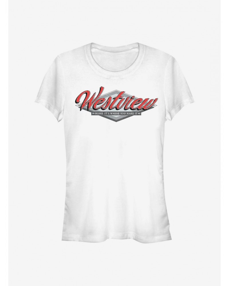 Marvel WandaVision Westview Sign Girls T-Shirt $8.57 T-Shirts