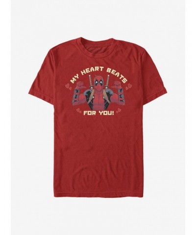 Marvel Deadpool Heartbeat T-Shirt $9.56 T-Shirts