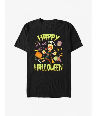 Marvel Captain Marvel Happy Halloween T-Shirt $7.27 T-Shirts