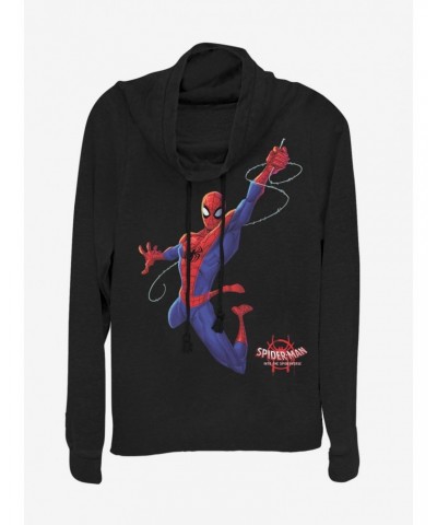 Marvel Spider-Man Real Spider-Man Cowl Neck Long-Sleeve Girls Top $10.78 Tops