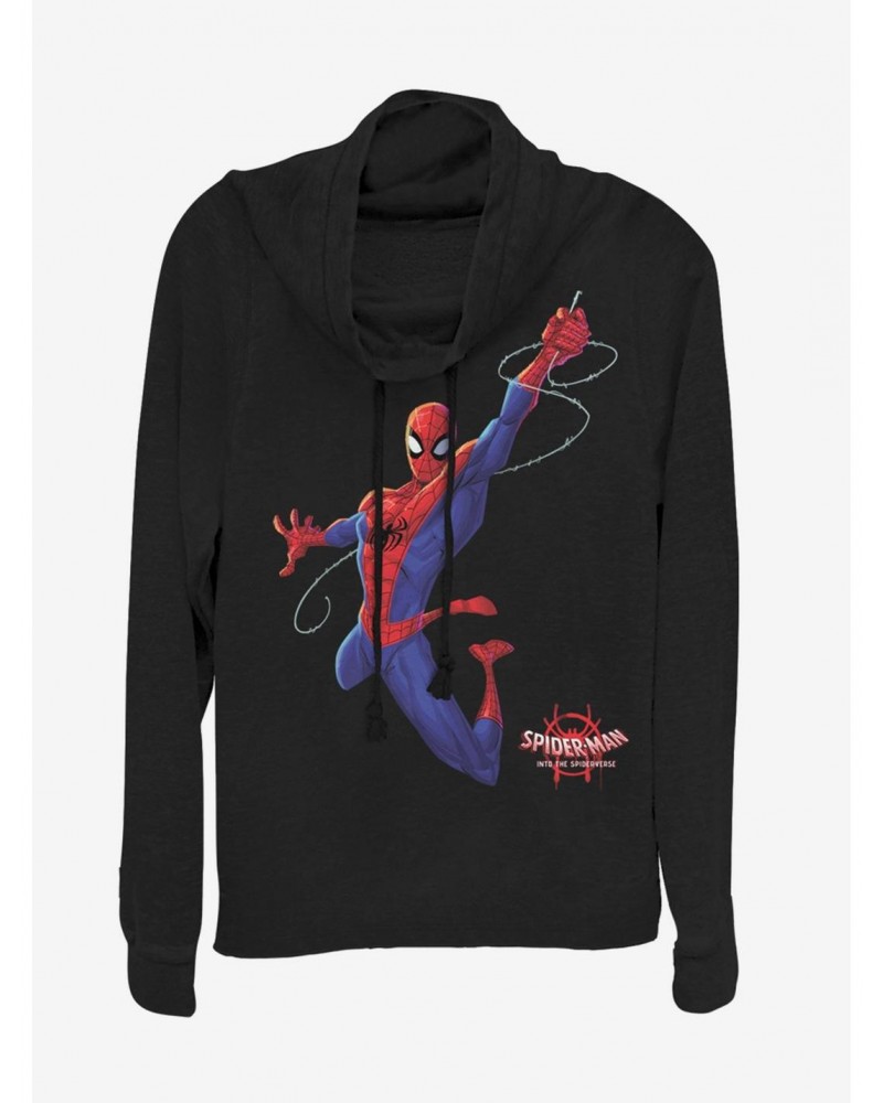 Marvel Spider-Man Real Spider-Man Cowl Neck Long-Sleeve Girls Top $10.78 Tops