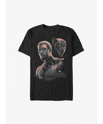 Marvel Black Panther King T'Challa Unmasked Extra Soft T-Shirt $11.96 T-Shirts