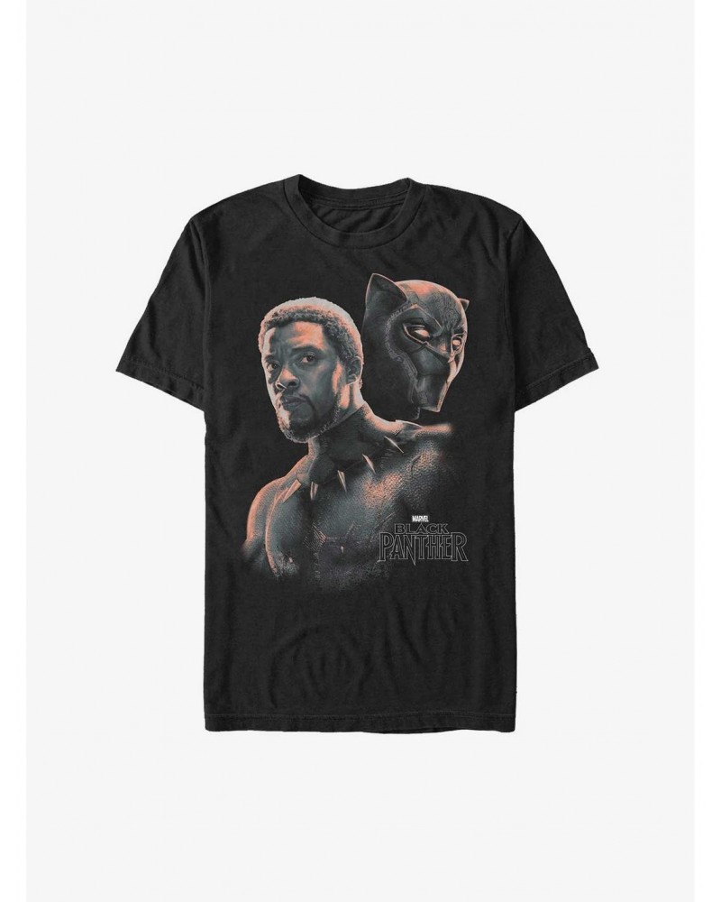 Marvel Black Panther King T'Challa Unmasked Extra Soft T-Shirt $11.96 T-Shirts