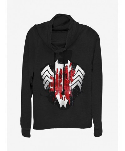 Marvel Spider-Man Cover Spidey Cowl Neck Long-Sleeve Girls Top $14.01 Tops