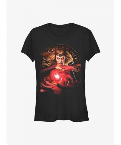 Marvel Doctor Strange in the Multiverse of Madness The Scarlet Witch Girls T-Shirt $6.18 T-Shirts