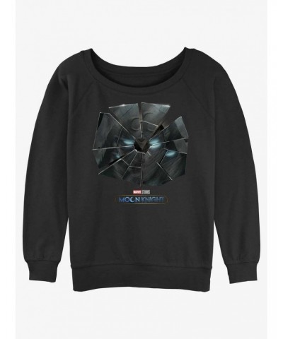 Marvel Moon Knight Broken Glass Girls Slouchy Sweatshirt $14.17 Sweatshirts