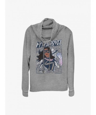 Marvel Ms. Marvel Doodle Kamala Cowlneck Long-Sleeve Girls Top $14.73 Tops